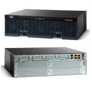 Cisco CISCO3925/K9 Enrutador de servicios integrados 3925 - 3 puertos - Puerto de administración - 15 - Gigabit Ethernet - 3U - Montable en rack